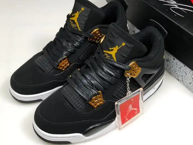 Bmlin shoes Metallic Black Jordan Gold-White 308497-032 4 Royalty Air 0515